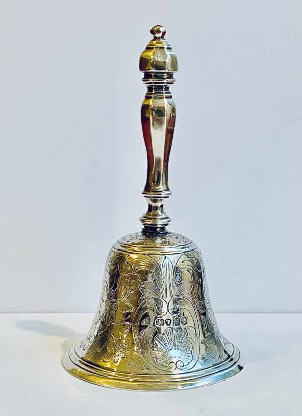 A Fine Early Victorian Sterling Silver Table Bell by John & Henry Lias, London, 1841-2