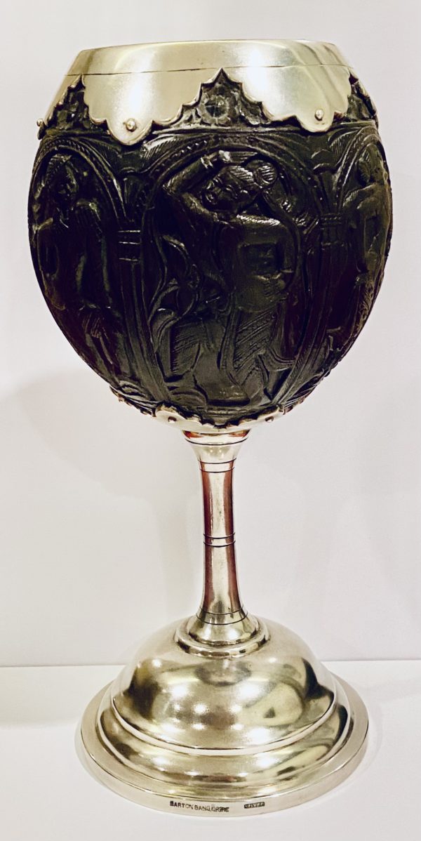 A Finely Decorated Indian Raj Silver Coconut Cup by Barton & Co., Bangalore, ca. 1890